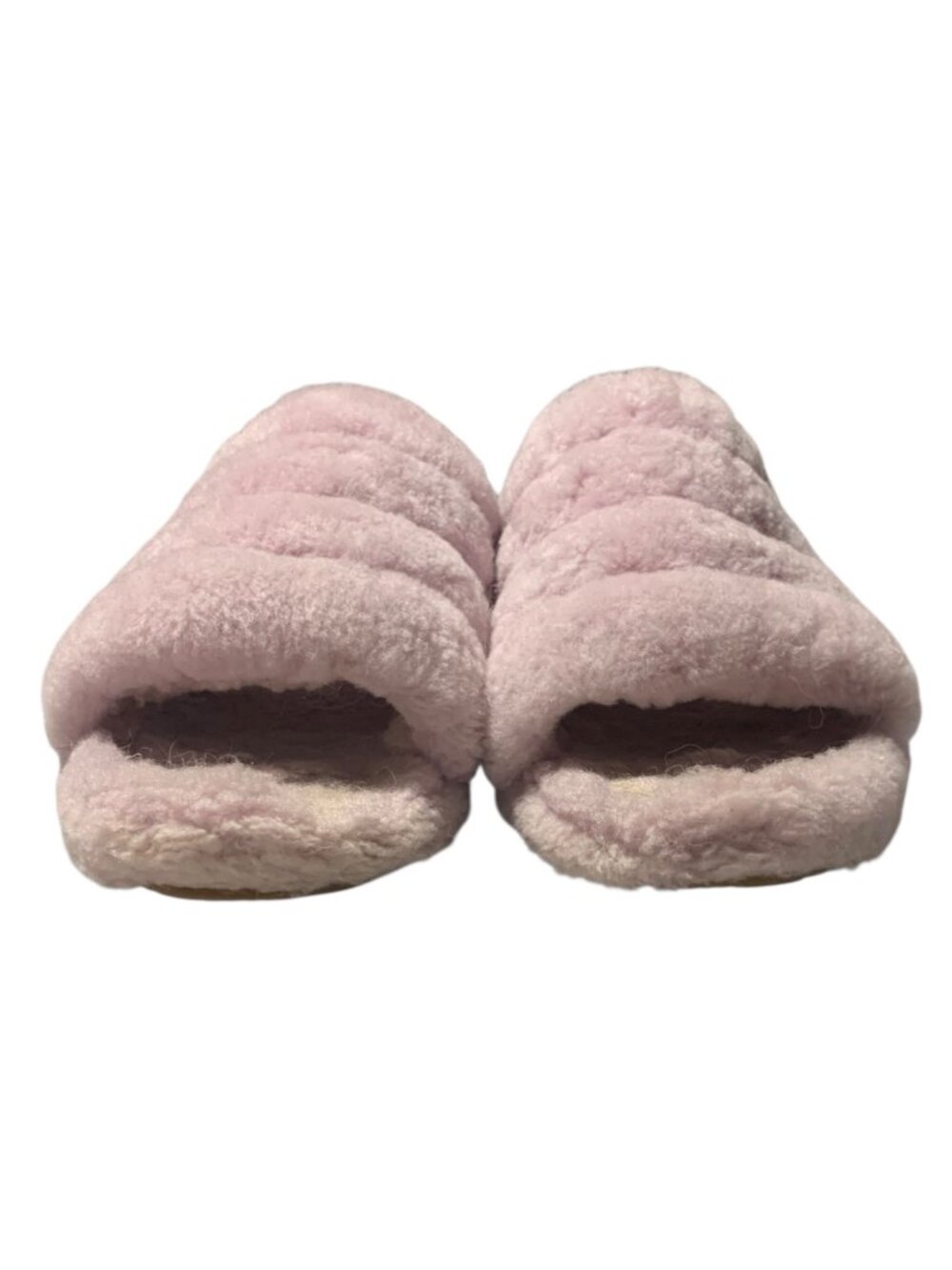 UGG Pink Fluff Yeah Sheepkin Slide-On Open Toe Ankle Strap Platform Slippers 8 - Picture 5 of 8